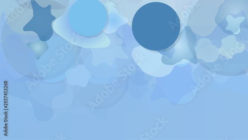 Принти на полотні Abstract cloud-inspired design with gradient blue and soft white tones creating