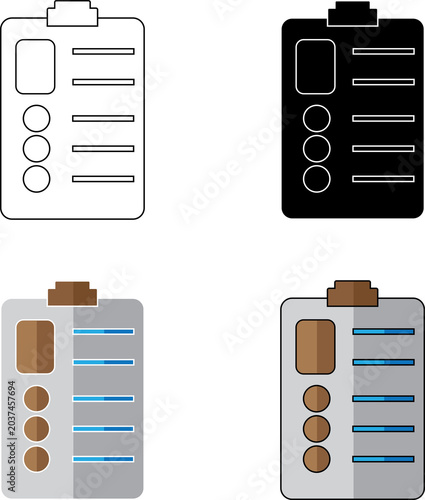 production check sheet icon symbol