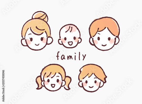 ファミリーのイラスト family	