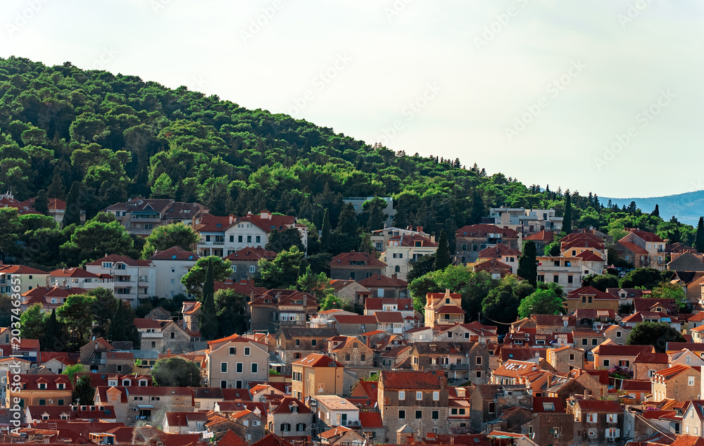 Obraz premium Beautiful scenic view of Marjan hill in Split.