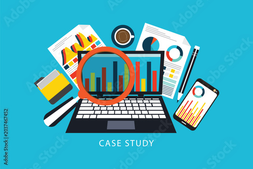 Case study research concept
