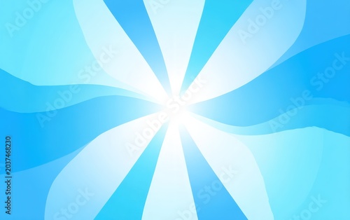Bright, glowing center bursts with cool, flowing blue waves