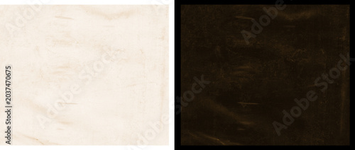 Tableau sur toile Natural wood grain texture set, light maple and dark walnut timber surfaces, org