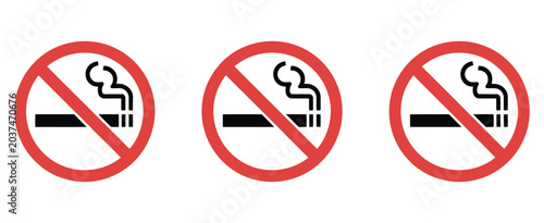 Foto No smoking sign symbol, cigarette prohibition icon, professional vector illustration of smoking ban and tobacco restriction design element