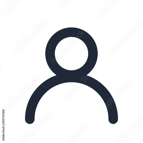 Fotografia User profile line icon, UI app interface account outline symbol