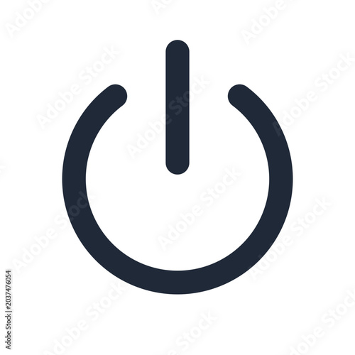 Quadro su tela Power button line icon, UI app interface switch outline symbol