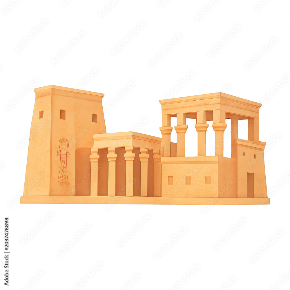 Naklejka premium PNG Ancient Egyptian temple illustration