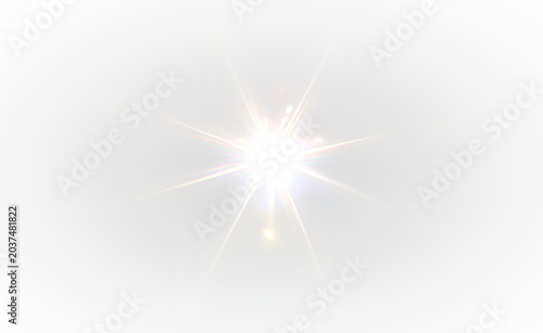 Obraz na plátne Abstract glowing light lines with lens flare sparkle effects, bright vector shine motion background, transparent cosmic explosion design with starlight beam and festive energy art
