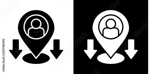Tableau sur toile Resilient Ecosystem  Icon Set White Glyph Style Collection