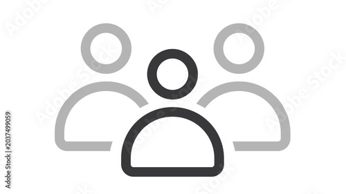 Three persons - social network users. Vector