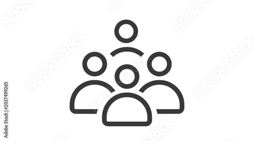 Four persons - social network users. Vector