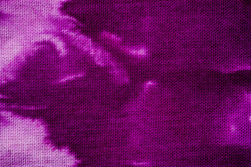 Purple tie dye fabric texture detail