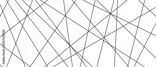 Cuadro en lienzo Straight random chaotic geometric lines form striking abstract vector pattern with irregular angles chaotic arrangement create bold monochrome texture creative contemporary illustration background