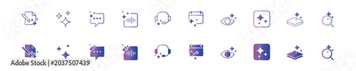 Modern User Interface Line Icons Set Collection