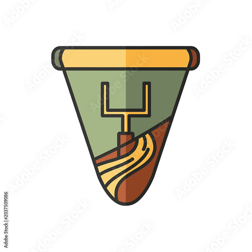 Bild auf Leinwand Illustration of a taco with cheese.