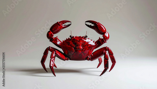 Red crab isolated