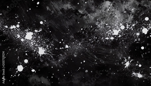 dark textured grunge background with white splatters