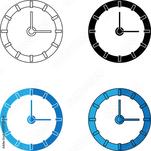 wall clock icon symbol as a time indicator