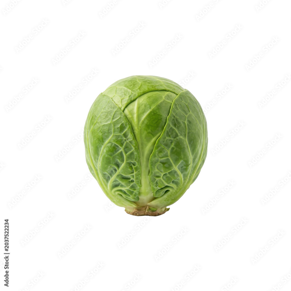 Fototapeta premium Single Brussels sprout, green vegetable, fresh