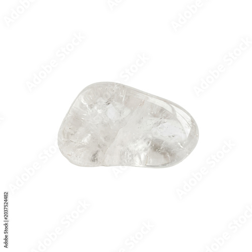 Polished clear quartz stone