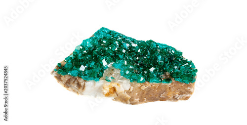 Photos Raw dioptase mineral specimen with transparent crystalline structure