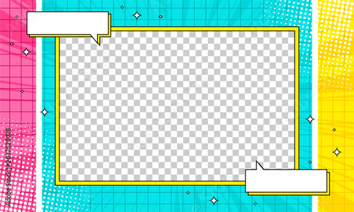 Blank comic cartoon template background