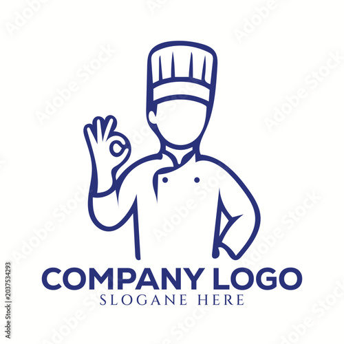 Smiling Chef Wearing White Uniform and Traditional Hat in Restaurant Kitchen