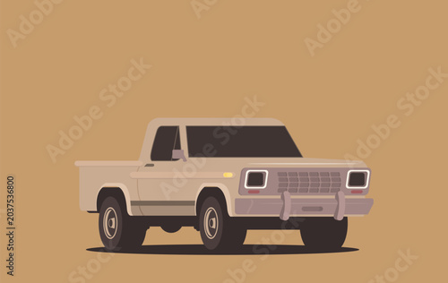 Vector representing pickup isolated on color background
