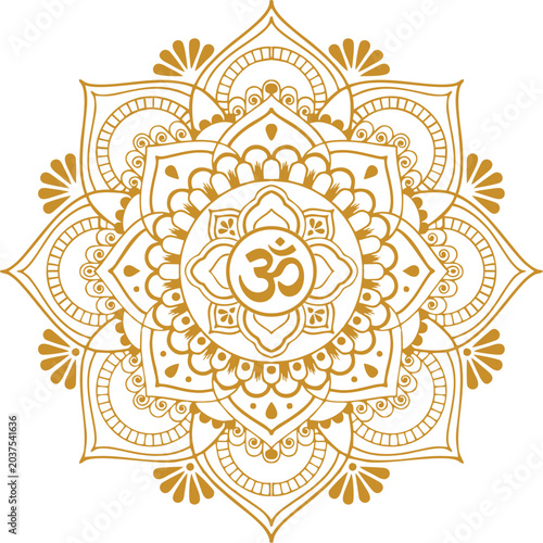 Foto mandala art flower wall design