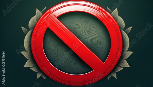 red prohibition symbol