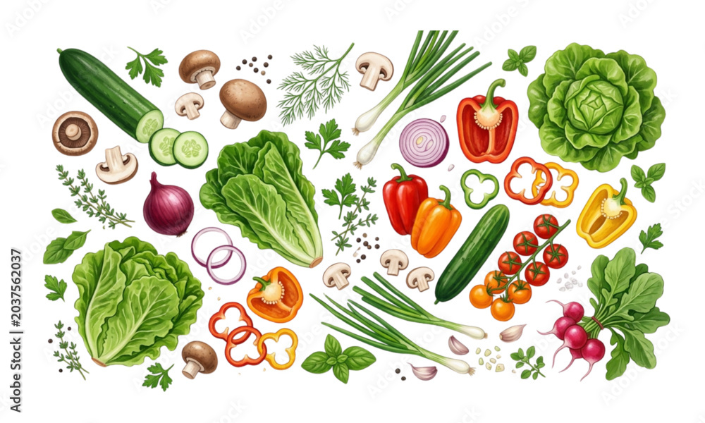 Fototapeta premium set of vegetables
