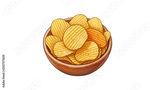 potato chips in a bowl