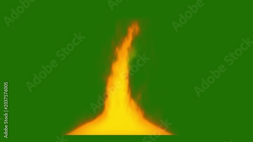 Realistic Fire Flame Animation on Green Screen Background. Perfect for VFX compositing, cinematic overlays, explosions, transitions, action scenes, and motion graphics projects.