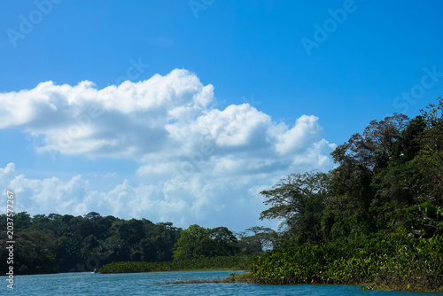 Gatun Lake is an artificial lake in Panama, traversed by the navigable link connecting the Atlantic and Pacific Oceans. It serves primarily as a freshwater reservoir. 