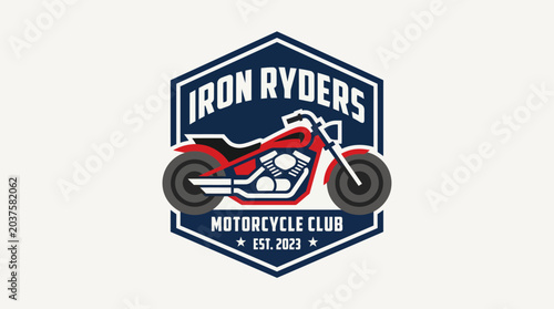 Tableau sur toile Iron Ryders Motorcycle Club logo design.