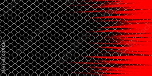 High-resolution red hexagon grid pattern on dark background with smooth gradient fade. Futuristic geometric texture perfect for technology themes, gaming visuals,