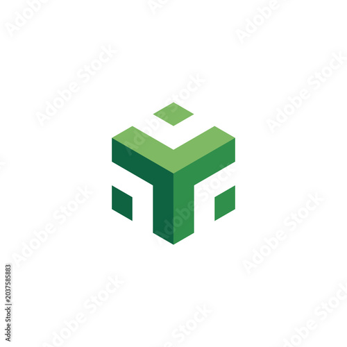 Modern green letter y cube logo representing growth, innovation, and sustainability
