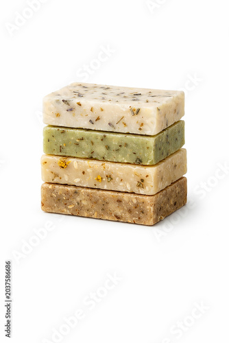 Handmade Natural Soap Bars Stack