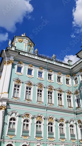 Walking around the famous Hermitage Museum in St Petersburg