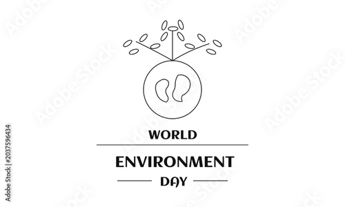 World Environment Day White Background Eco Earth Nature Conservation