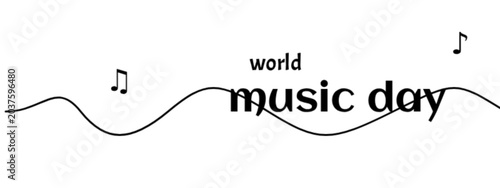 World Music Day White Background Celebration Musical Instruments