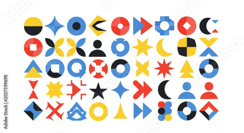 Geometric Shapes Collection: Abstract Icons, Symbols, Icons