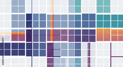 Abstract Geometric Grid with Gradient Color Blocks Background