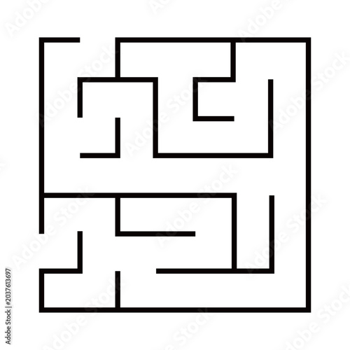 Simple Square Maze Puzzle Graphic