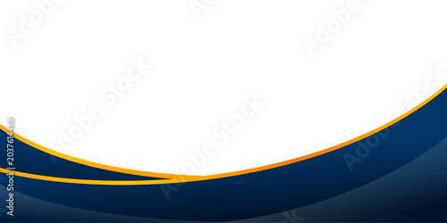 Abstract dark blue and orange wavy background banner template, perfect for corporate business presentation, certificate footer, and flyer