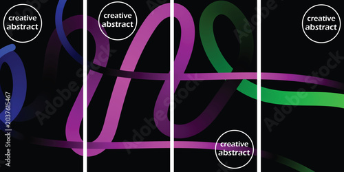 Vibrant abstract lines intersect and overlap in a creative graphic design