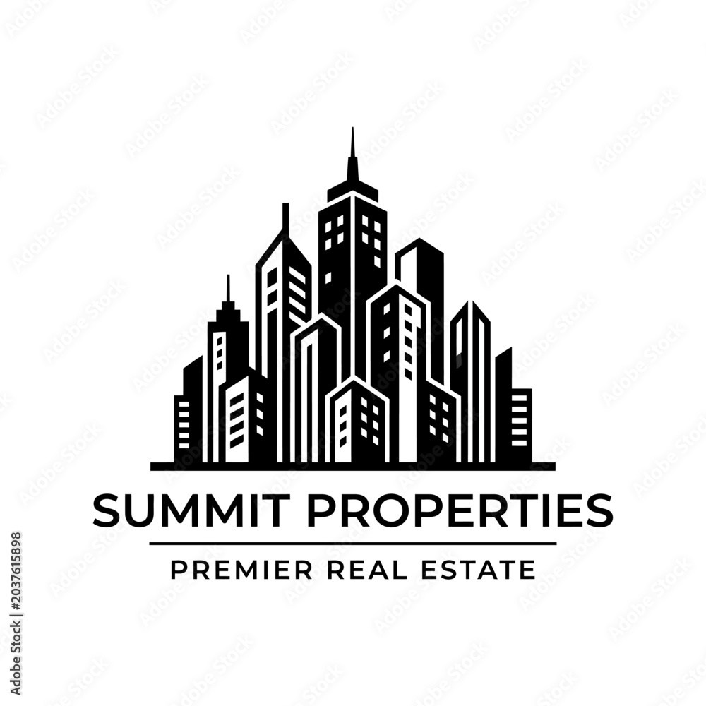 Naklejka premium Summit Properties Premier Real Estate Logo.