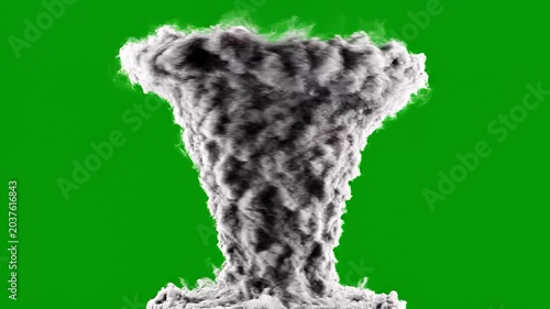 High Intensity Smoke Vortex Aggressive Rotation 4K 60fps