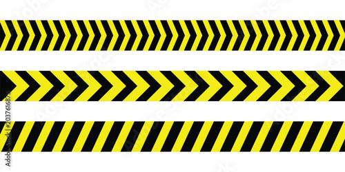 Quadro su tela Flat vector hazard stripe design element ed in construction zones, warehouses, and public infrastructure