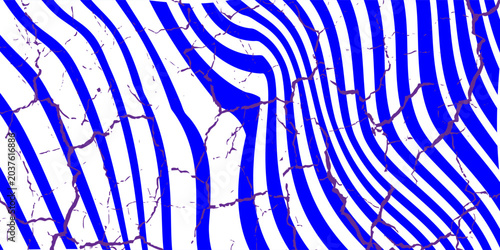 Diagonal striped blue pattern. Abstract repeated straight fat and thin lines texture background. Vector illustration